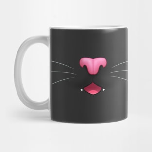 Black Kitty Cat Pink Nose – Meow! Mug